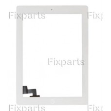 Тачскрин в сборе с кнопкой и скотчем на iPad 2 белый